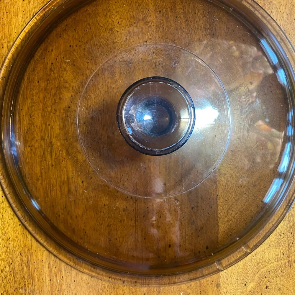 Corning Vision V12C Amber Glass Lid Fit 9 3/8” Openning